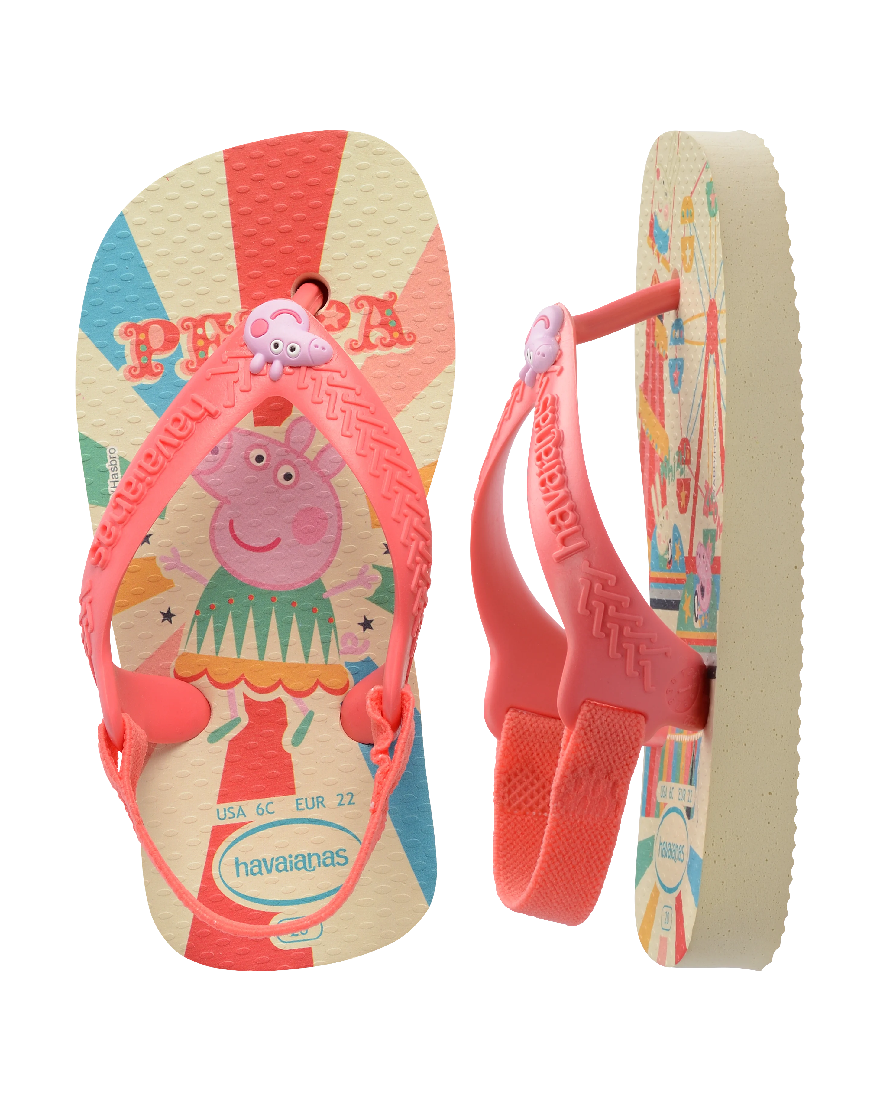 Havaianas Baby Peppa Pig Circus Buttercream/Coral