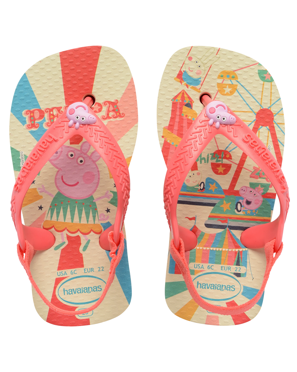 Havaianas Baby Peppa Pig Circus Buttercream/Coral