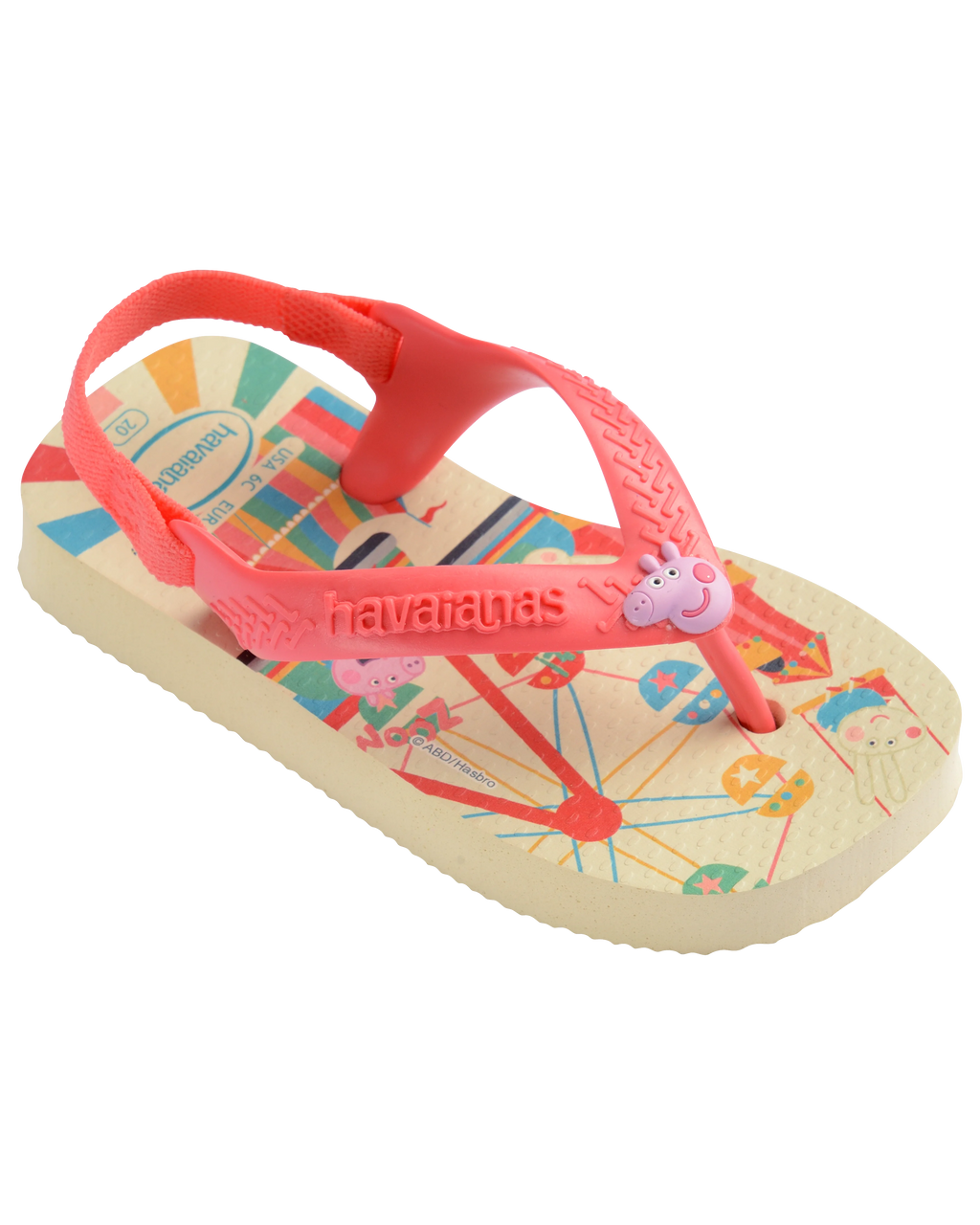 Havaianas Baby Peppa Pig Circus Buttercream/Coral