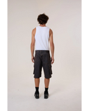 Thrills Big Slacker Denim Cargo Short - Berry Black