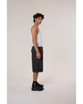 Thrills Big Slacker Denim Cargo Short - Berry Black