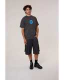 Thrills Big Slacker Denim Cargo Short - Berry Black