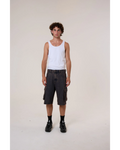 Thrills Big Slacker Denim Cargo Short - Berry Black