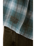 Thrills Cheap Thrills Check Short Sleeve Cropped Shirt - Tarmac