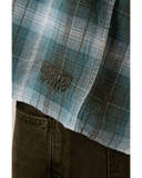 Thrills Cheap Thrills Check Short Sleeve Cropped Shirt - Tarmac