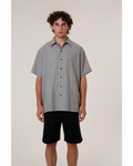 Thrills Union Short Sleeve Check Shirt - Light Stone
