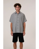 Thrills Union Short Sleeve Check Shirt - Light Stone