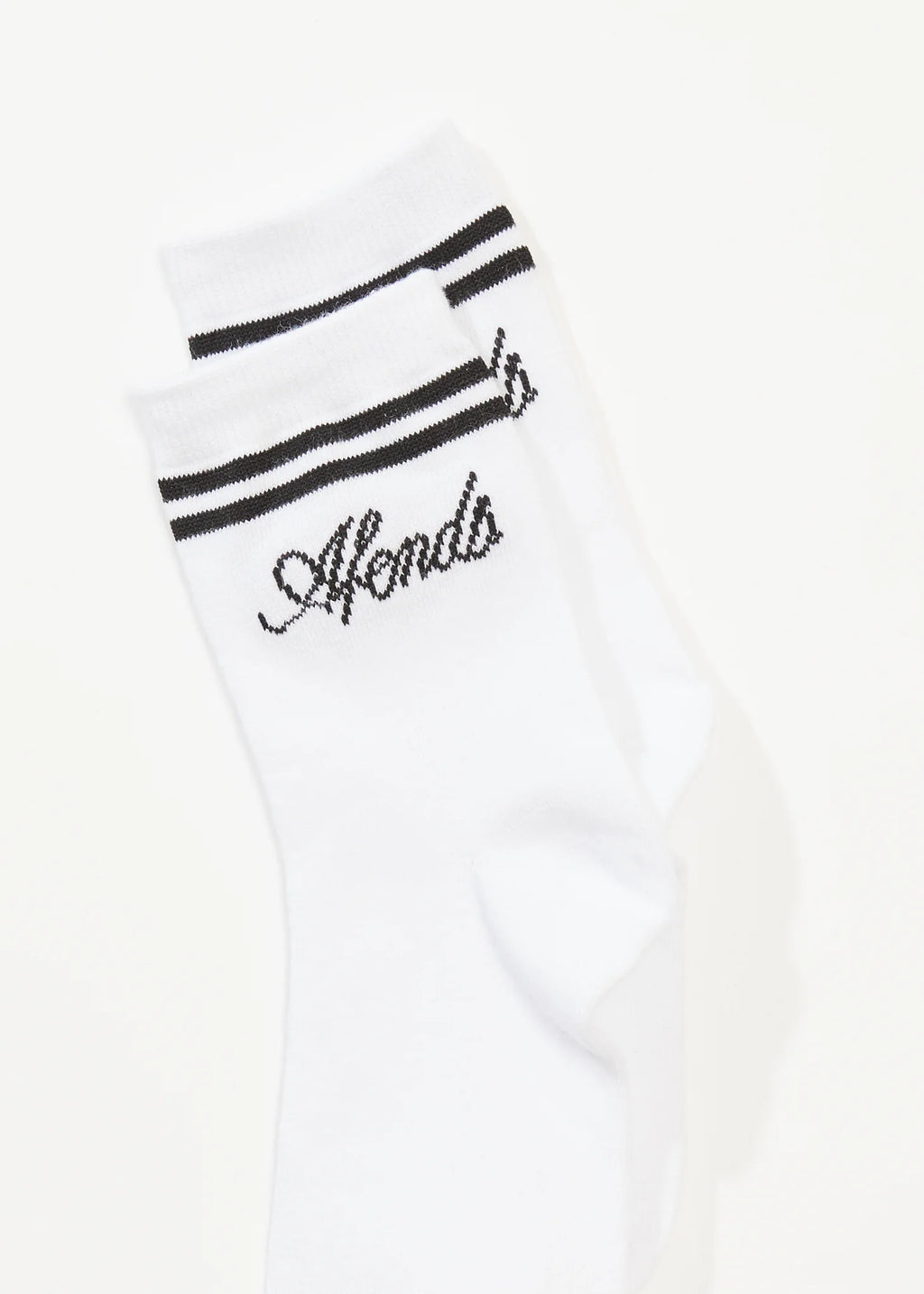 Afends Notice Recycled Socks Two Pack White / Black