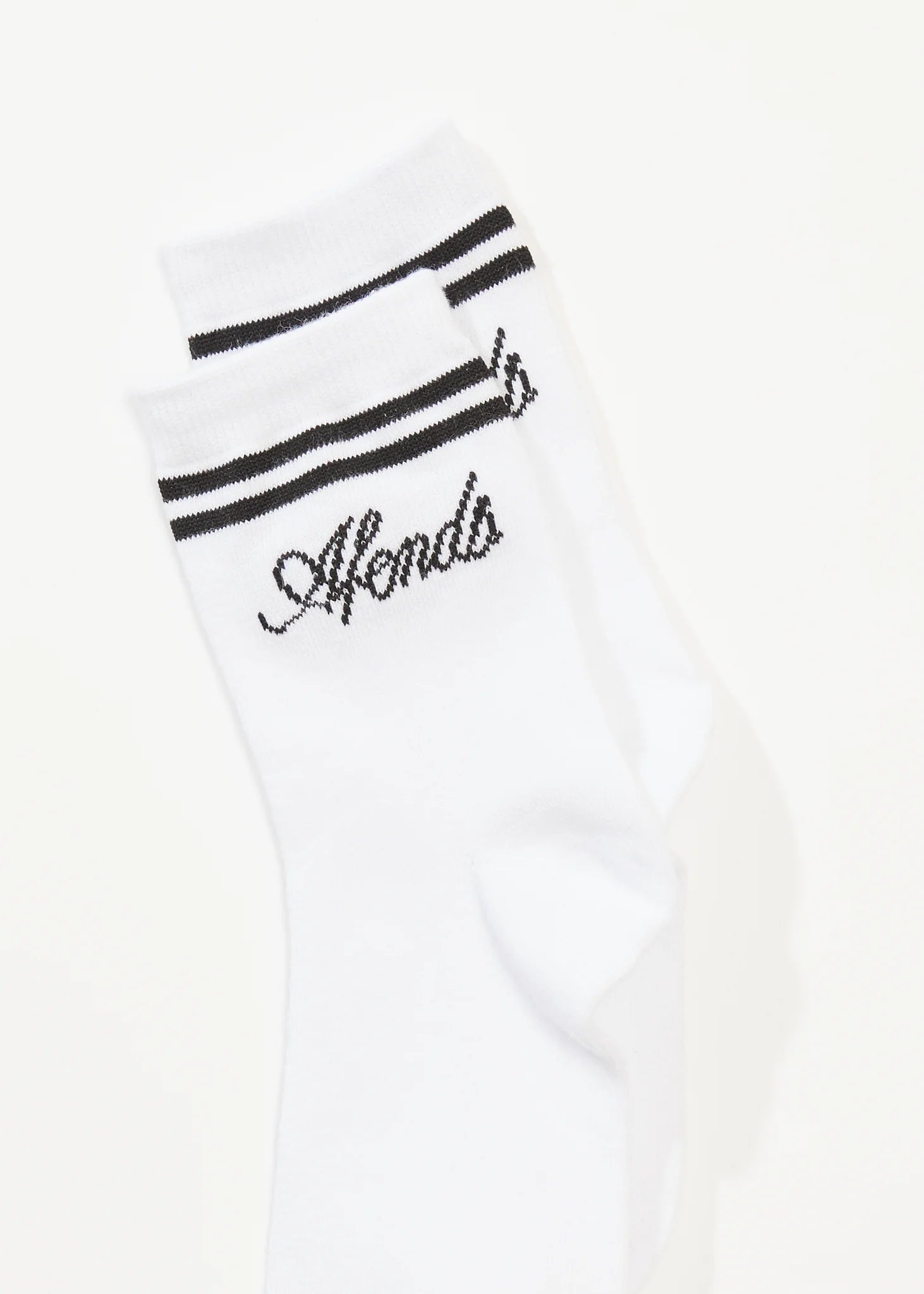 Afends Notice Recycled Socks Two Pack White / Black
