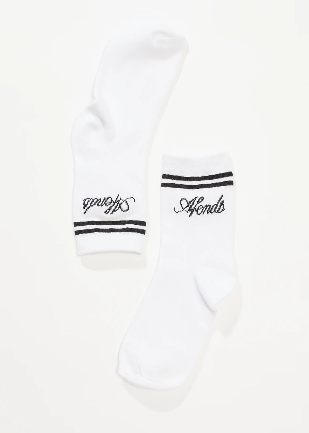 Afends Notice Recycled Socks Two Pack White / Black