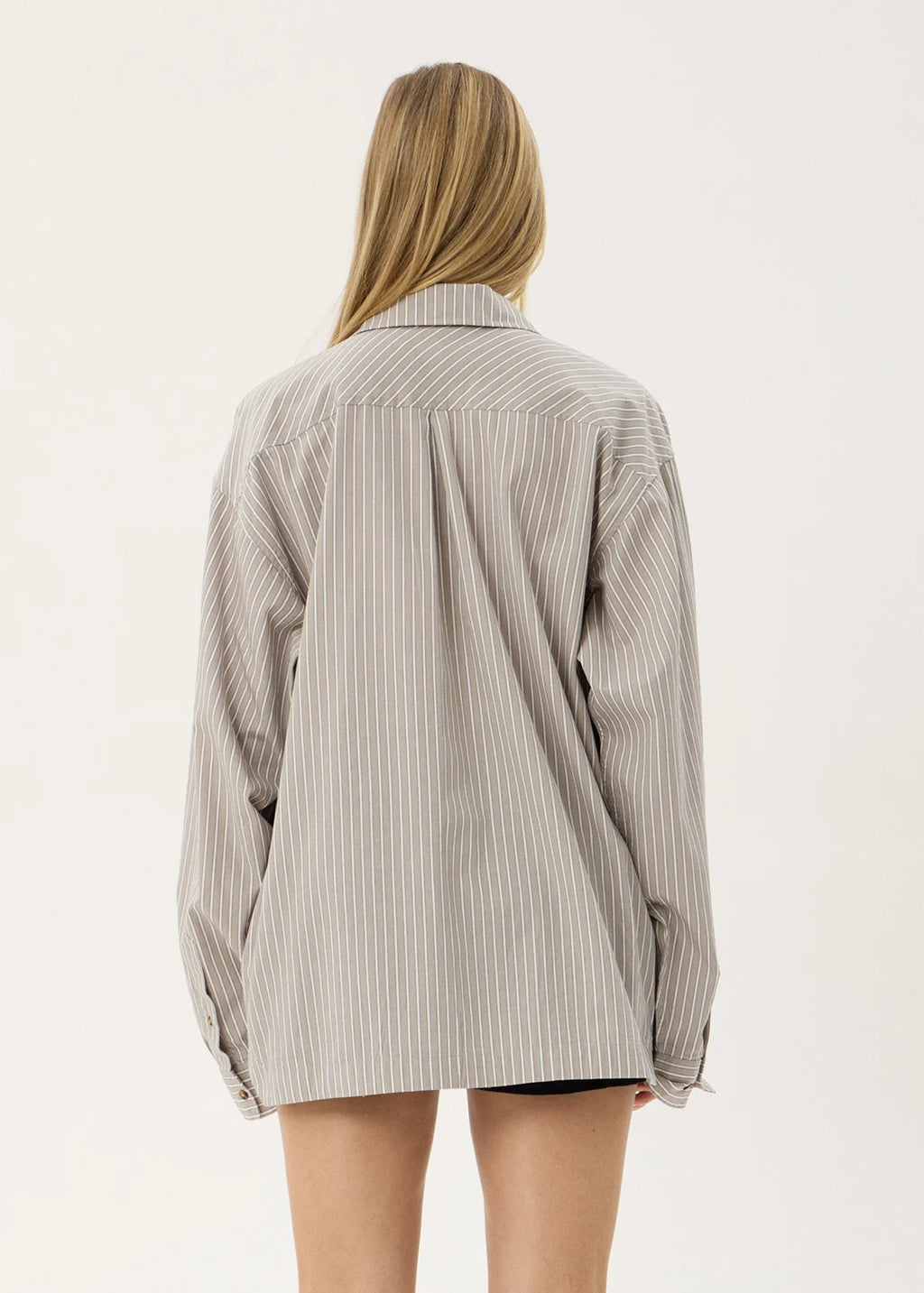 Afends Lennox Organic Short Sleeve Shirt - Olive Stripe