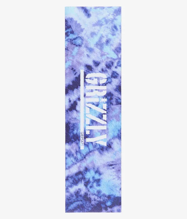 Grizzly Skateboard Grip Tape Stamp 9" x 33" Tie Dye