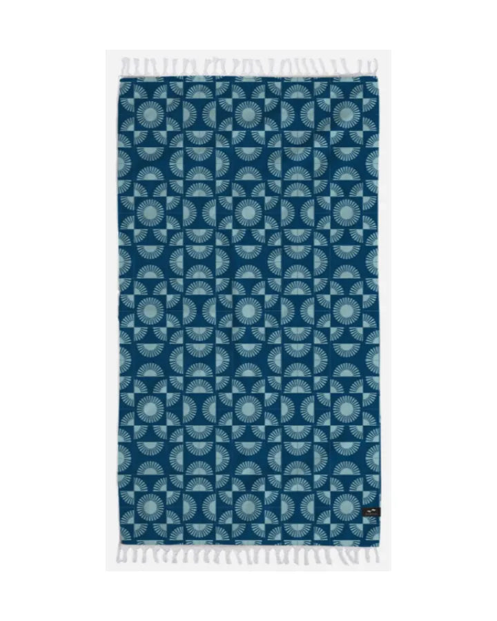 Slowtide Cheyenne Drift Weave Turkish towel - Indigo