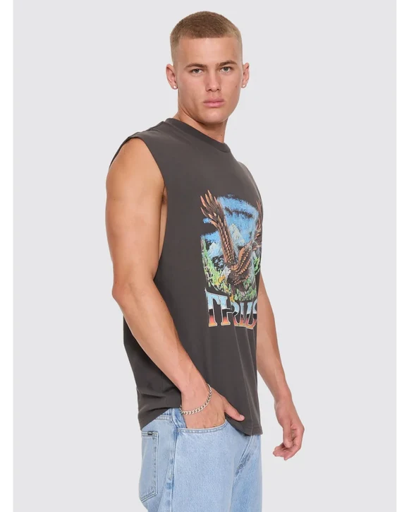 Thrills Seen & Heard Merch Muscle Tee - Dark Merch Black