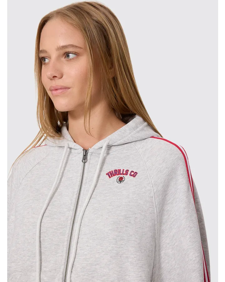 Thrills Tournament Of Roses Zip Hood Fleece Snow Marle