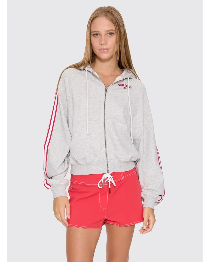 Thrills Tournament Of Roses Zip Hood Fleece Snow Marle
