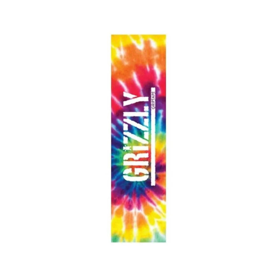 Grizzly Skateboard Grip Tape Stamp 9" x 33" Tie Dye