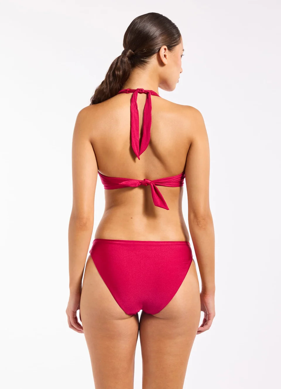 Jets Shine Twist Front Hipster Bikini Bottom