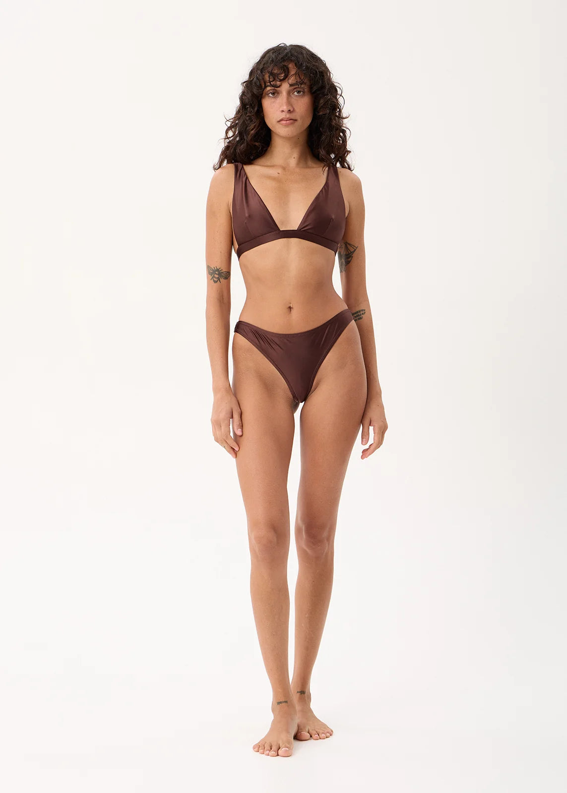 Afends Talulah Recycled Bikini Top Coffee