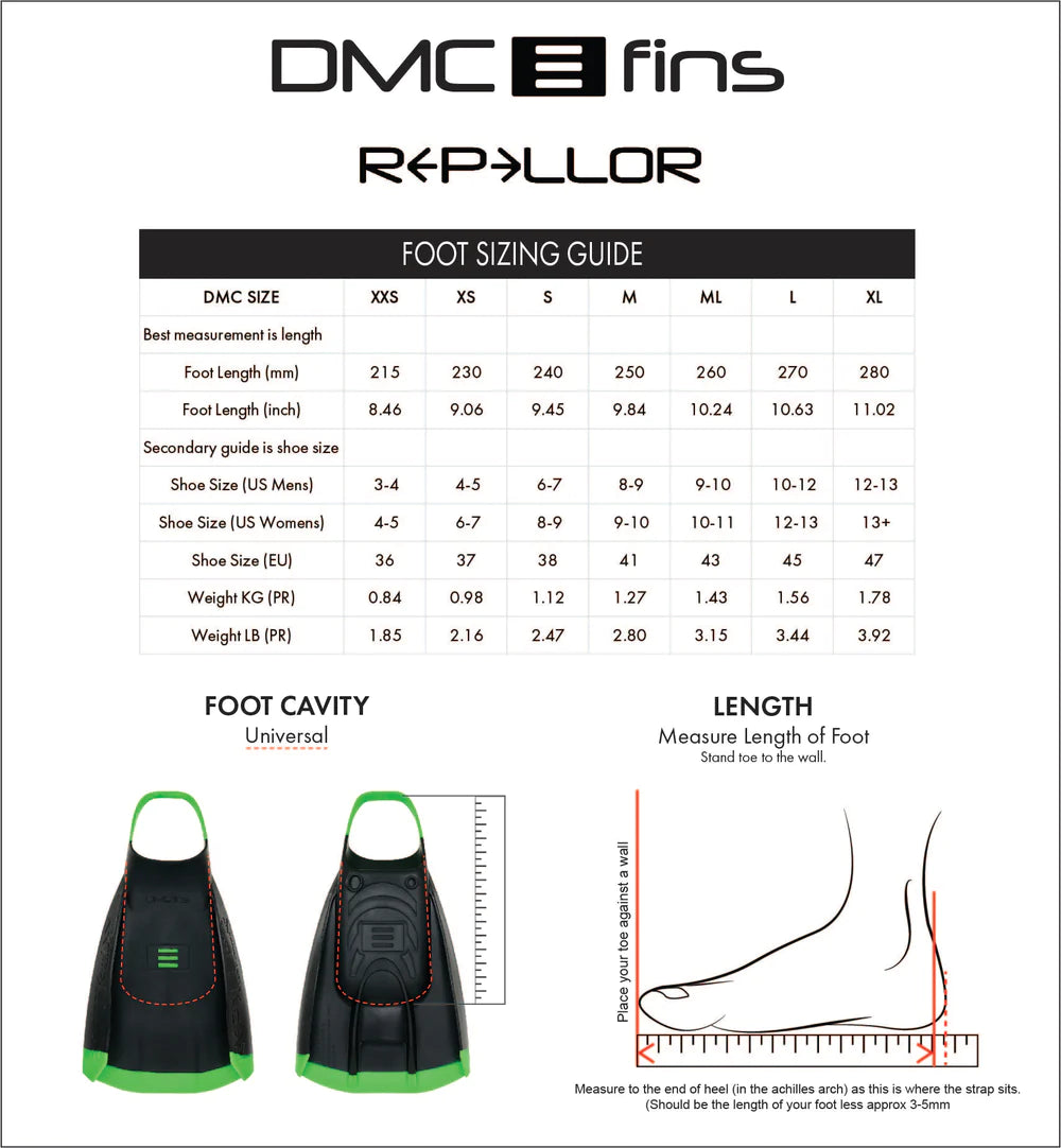 DMC Repellor Fin Orange/Black