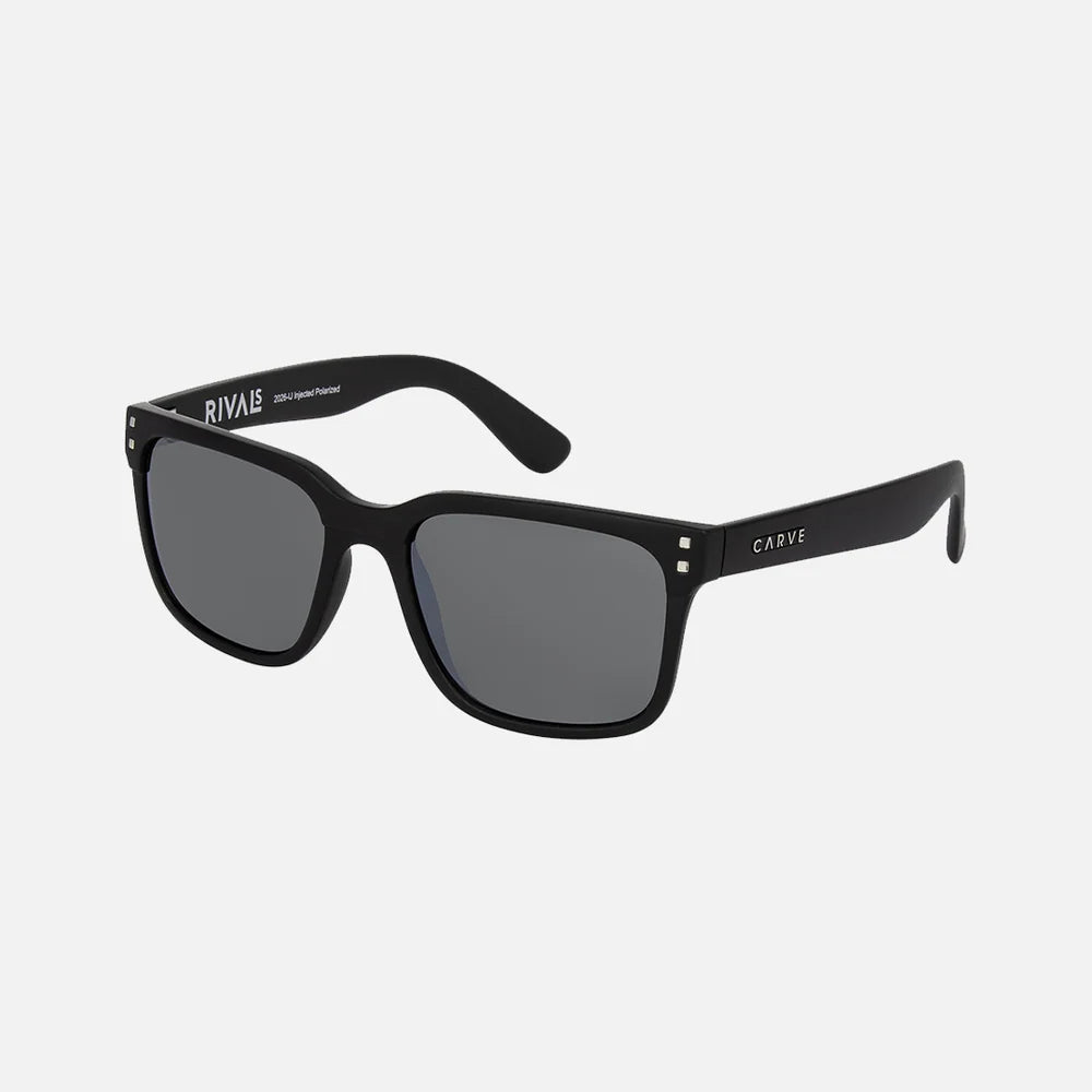 Carve Rivals Matt Black Frame, Grey Injected Polarized Lens with Silver Iridium