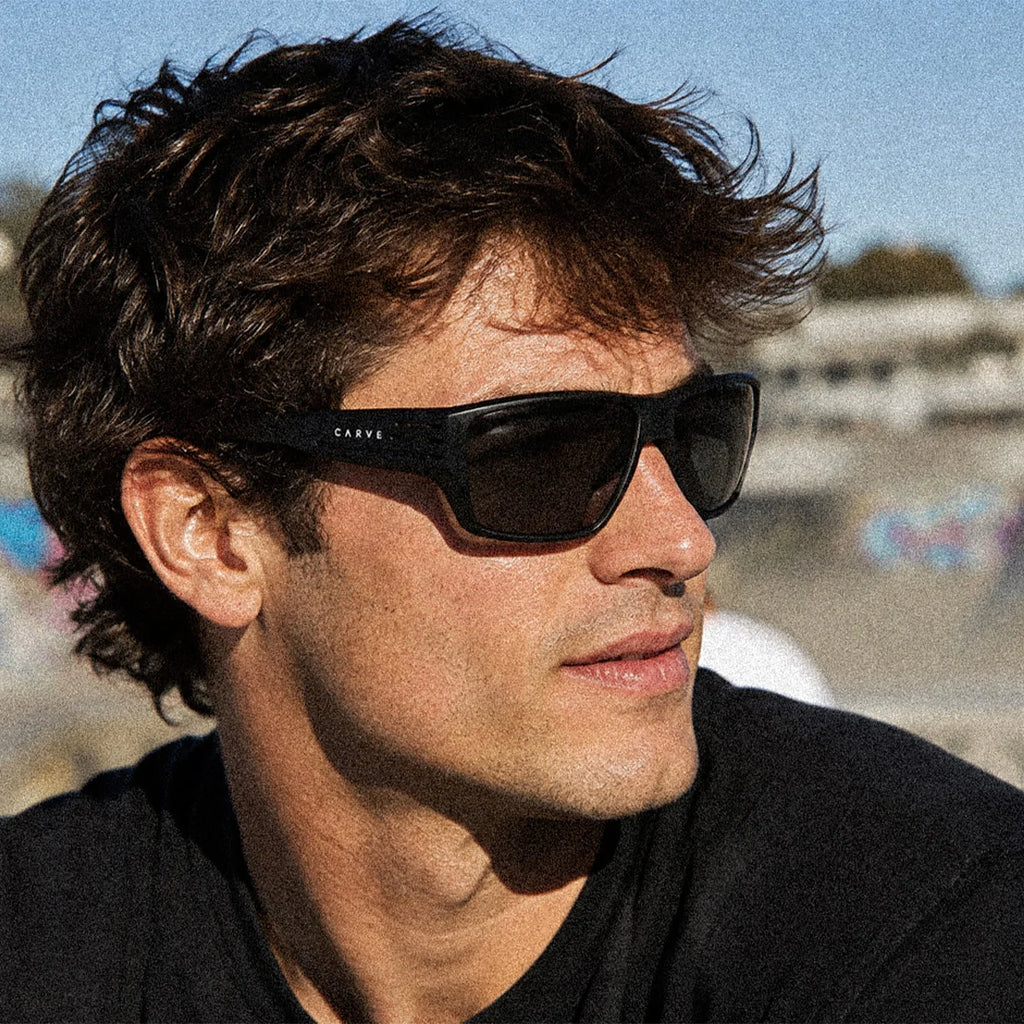 Carve Airborne Matte Black Frame with Grey Polarized Lens