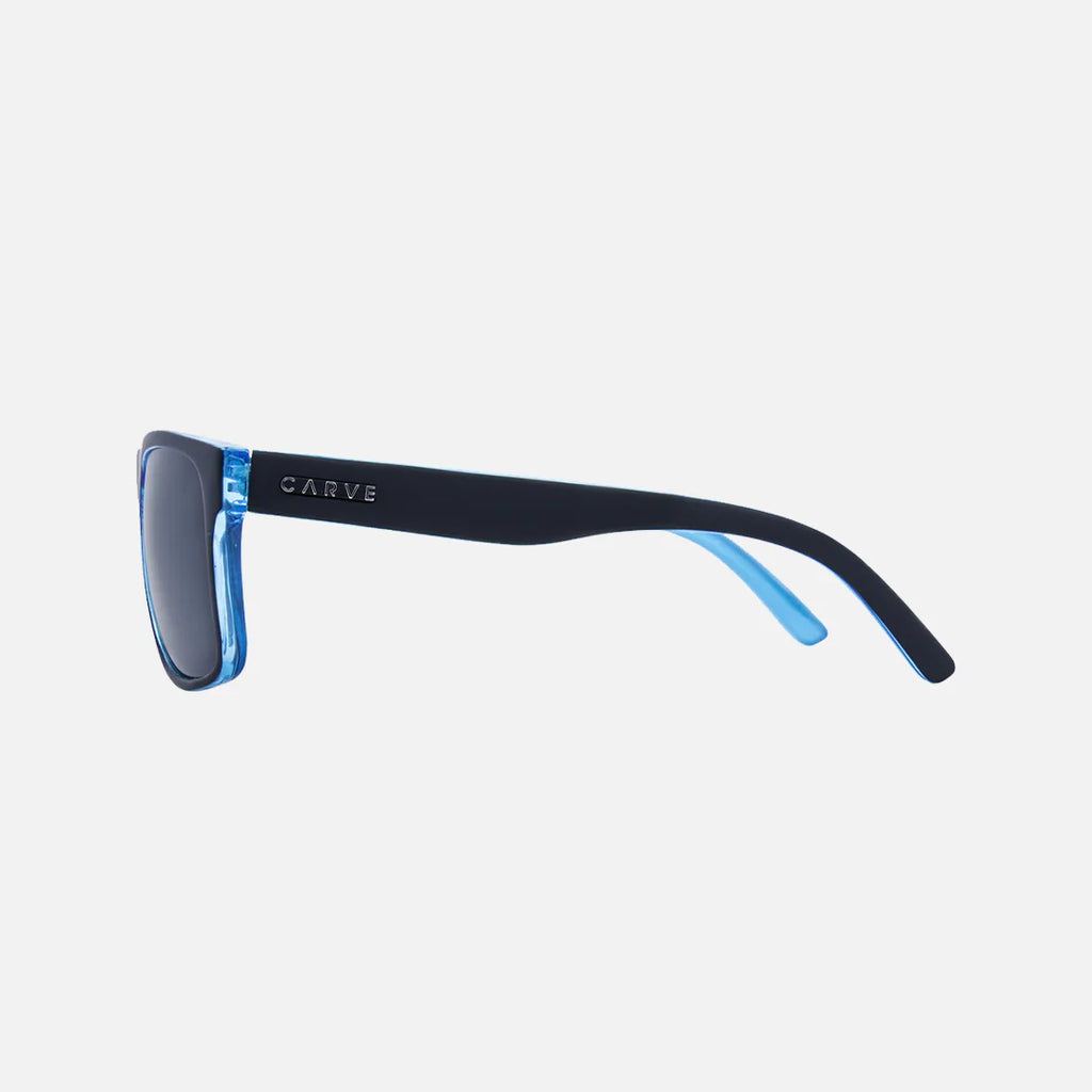Carve Crimson Polarized Matte Black, Cyan Frame Sunglasses