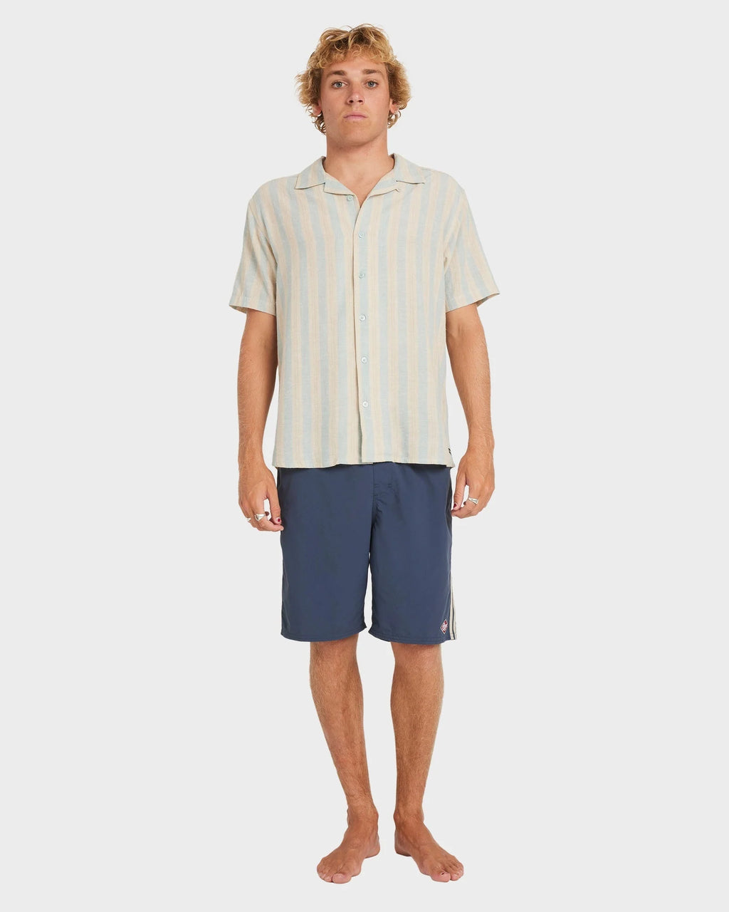 RVCA Beat Stripe Short Sleeve Shirt