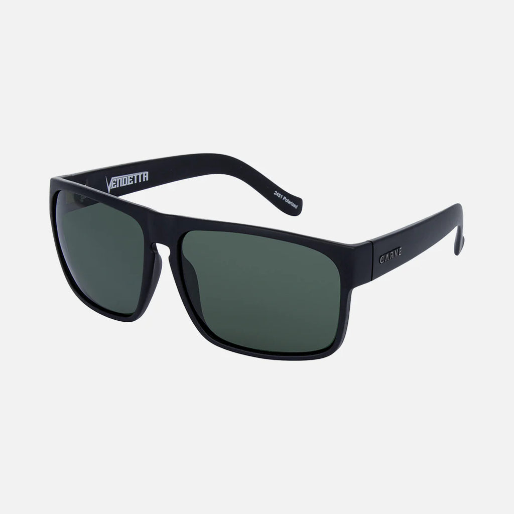 Carve Vendetta Matt Black Green Polarized Lens