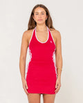 Racey Red Halter Neck Dress