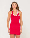 Racey Red Halter Neck Dress