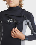 Billabong  3/2mm Absolute Natural Chest Zip Steamer Wetsuit Boys 6-16