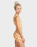 Billabong Sol Groove Retro Surf Bodysuit One Piece Swimsuit