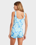 Billabong Happy Hibiscus Retro Surf Bodysuit One Piece Girls 6-14