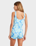 Billabong Happy Hibiscus Retro Surf Bodysuit One Piece Girls 6-14