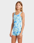 Billabong Happy Hibiscus Retro Surf Bodysuit One Piece Girls 6-14