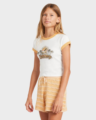 Billabong Seaside Session Ringer Raglan T-Shirt Girls 6-14