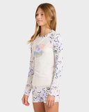 Billabong Sea Of Love Long Sleeve Rash Vest Set Girls 6-16