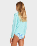 Billabong Heat Wave Long Sleeve Rash Vest Girls 6-14