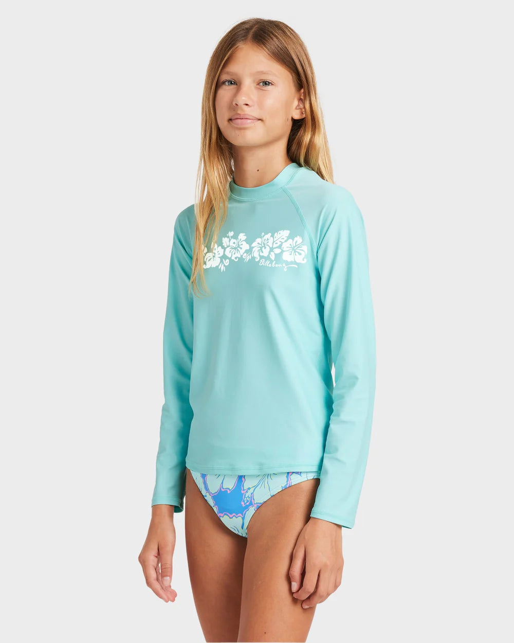 Billabong Heat Wave Long Sleeve Rash Vest Girls 6-14