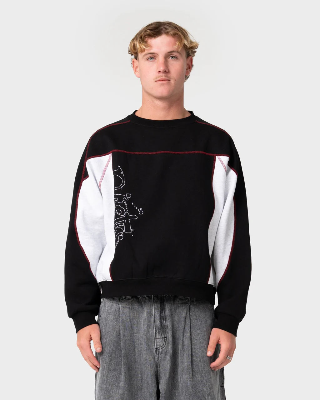 Rusty Sawblaze Cropped Crew Fleece