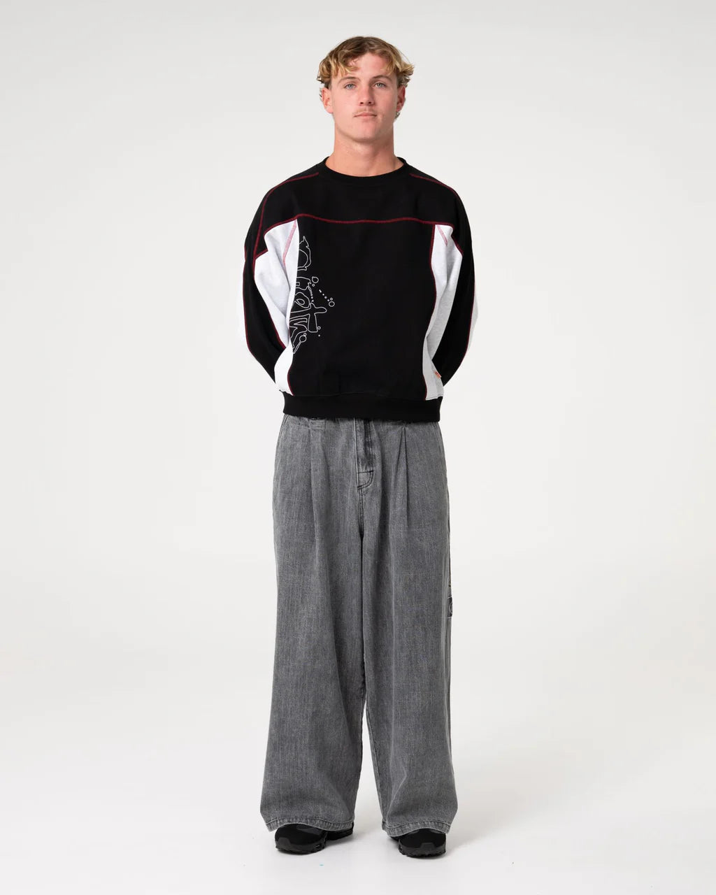 Rusty Sawblaze Cropped Crew Fleece