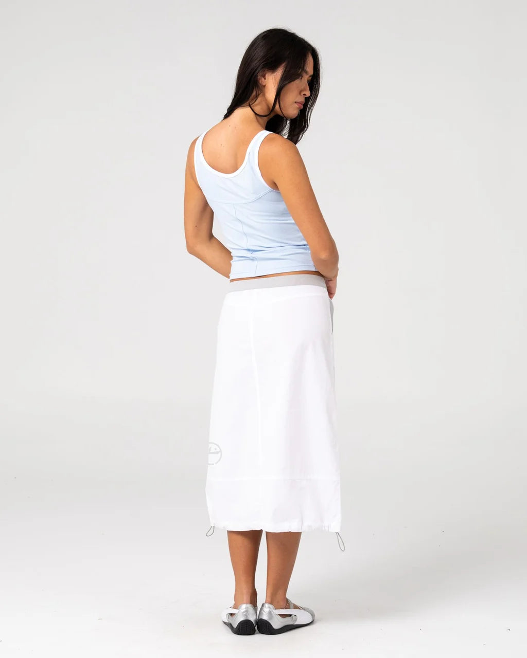 Rusty Player Low Rise Midi Skirt