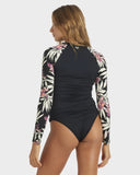 Roxy Windswept Floral Full Zip Long Sleeve Rash Vest