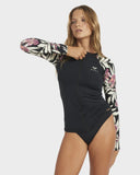 Roxy Windswept Floral Full Zip Long Sleeve Rash Vest