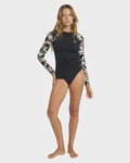 Roxy Windswept Floral Full Zip Long Sleeve Rash Vest