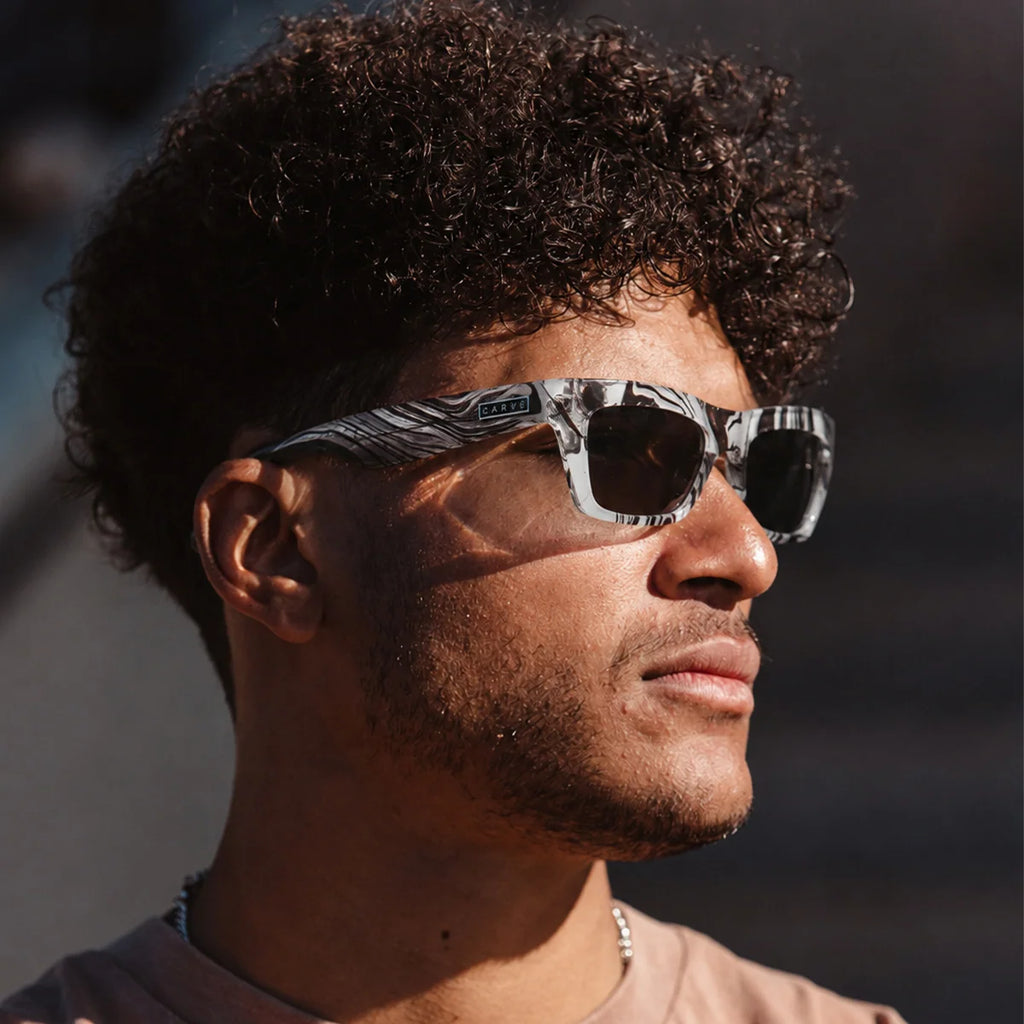 Carve Solis Gloss Crystal Clear Swirl Frame with Grey Lens