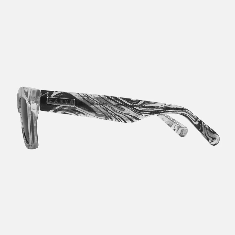 Carve Solis Gloss Crystal Clear Swirl Frame with Grey Lens