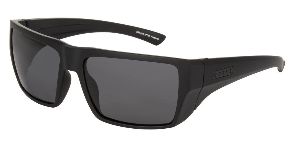 Sanada Matte Black Grey Polarized Lens
