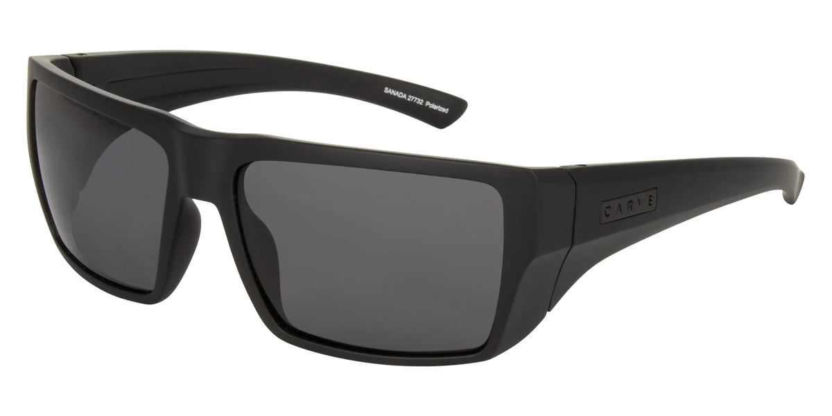 Sanada Matte Black Grey Polarized Lens